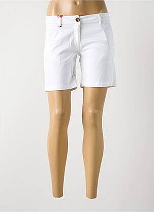 Short blanc LA CIBLE ROUGE pour femme