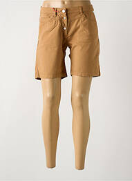 Short fermeture zippée sous rabat boutonné taille normale marron LA CIBLE ROUGE femme