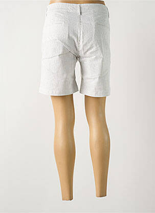 Bermuda coupe droite taille normale blanc LA CIBLE ROUGE femme