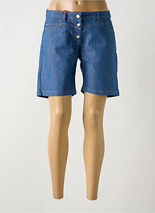 Short fermeture zippée sous rabat boutonné taille normale bleu LA CIBLE ROUGE femme