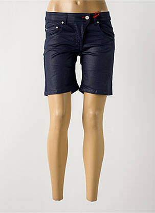 Short fermeture zippée sous rabat boutonné taille normale bleu LA CIBLE ROUGE femme