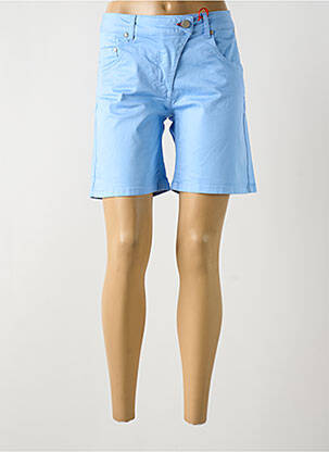 Short fermeture zippée sous rabat boutonné taille normale bleu LA CIBLE ROUGE femme