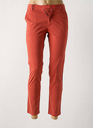 Pantalon chino tissage popeline taille normale orange LA CIBLE ROUGE femme