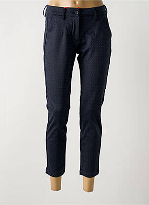 Pantalon chino tissage popeline taille normale bleu LA CIBLE ROUGE femme