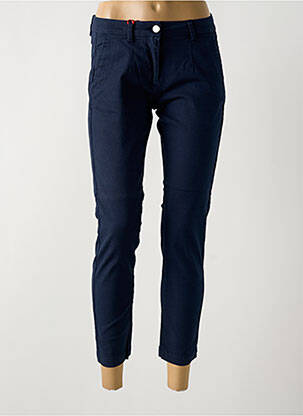 Pantalon 7/8 stretch taille normale bleu LA CIBLE ROUGE femme