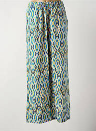 Pantalon large tissage popeline taille normale bleu LA CIBLE ROUGE femme