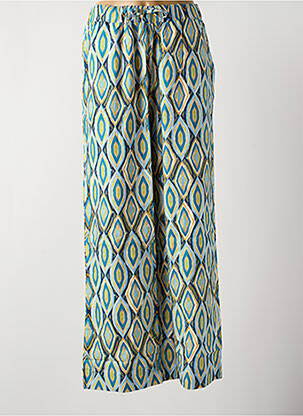 Pantalon large tissage popeline taille normale bleu LA CIBLE ROUGE femme