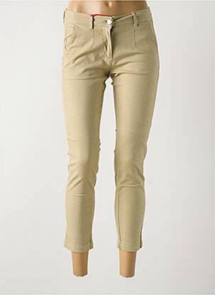 Pantalon 7/8 stretch taille normale beige LA CIBLE ROUGE femme