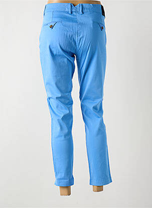Pantalon 7/8 fermeture zippée sous rabat boutonné bleu LA CIBLE ROUGE femme