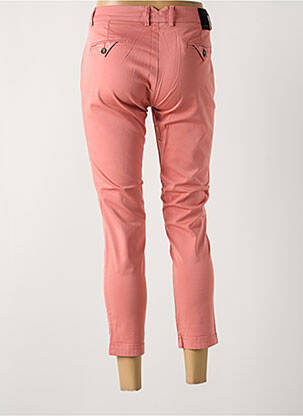 Pantalon 7/8 fermeture zippée sous rabat boutonné rose LA CIBLE ROUGE femme