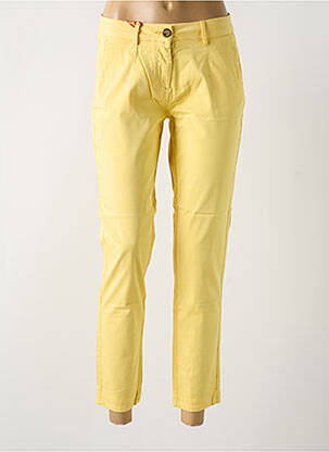 Pantalon 7/8 stretch taille normale jaune LA CIBLE ROUGE femme