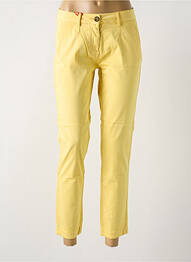 Pantalon 7/8 stretch taille normale jaune LA CIBLE ROUGE femme