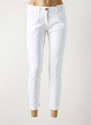 Pantalon 7/8 stretch taille normale blanc LA CIBLE ROUGE femme