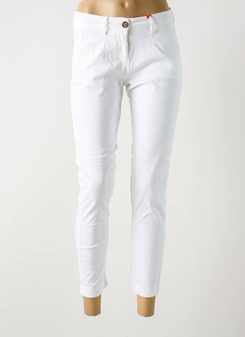 Pantalon 7/8 blanc LA CIBLE ROUGE pour femme