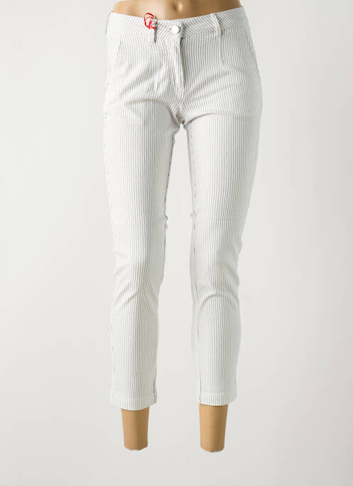 Pantalon 7/8 blanc LA CIBLE ROUGE femme