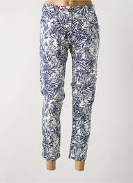 Pantalon chino tissage popeline taille normale bleu LA CIBLE ROUGE femme