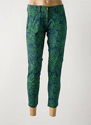 Pantalon chino tissage popeline taille normale vert LA CIBLE ROUGE femme