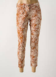 Pantalon chino tissage popeline taille normale marron LA CIBLE ROUGE femme