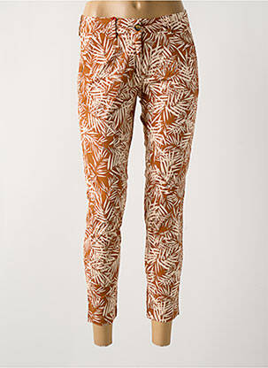 Pantalon chino tissage popeline taille normale marron LA CIBLE ROUGE femme