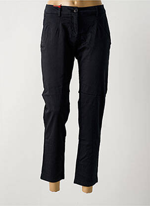 Pantalon 7/8 fermeture zippée sous rabat boutonné noir LA CIBLE ROUGE femme