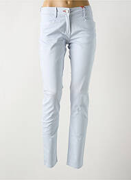 Pantalon slim tissage popeline taille normale bleu LA CIBLE ROUGE femme