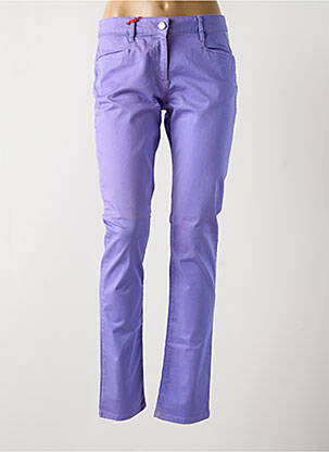 Pantalon slim tissage popeline taille normale violet LA CIBLE ROUGE femme