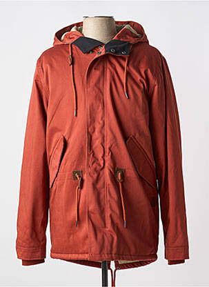 Parka finition intérieure doublure satiné a capuche orange BRIXTON homme