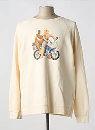 Sweat-shirt stretch manches longues beige OLOW homme