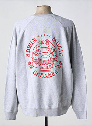Sweat-shirt manches longues manches longues gris EDWIN homme