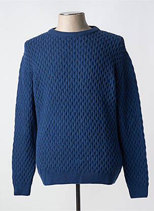 Pull stretch manches longues bleu OLOW homme