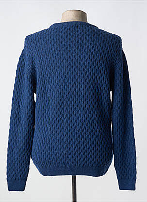 Pull stretch manches longues bleu OLOW homme