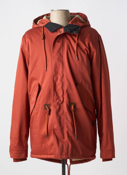 Parka manches longues a capuche orange BRIXTON homme