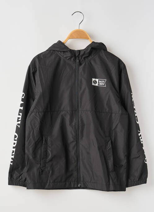 Coupe-vent effet matière satinée a capuche noir SALTY CREW garcon