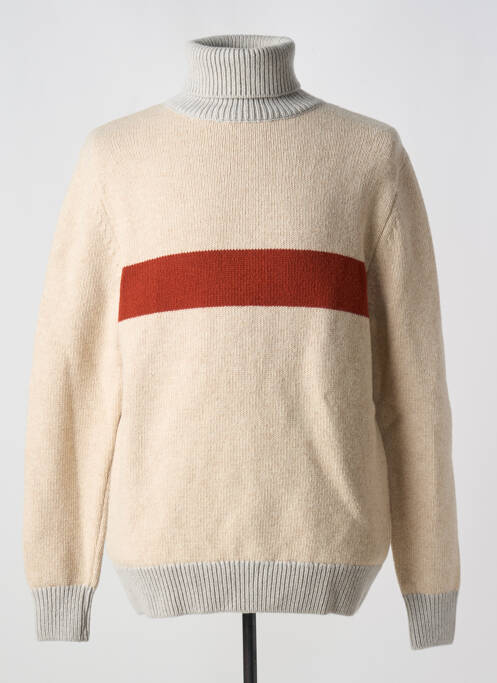 Pull col roulé beige OLOW pour homme