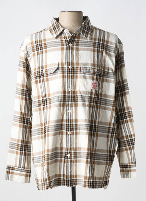 Chemise manches longues beige LEVIS pour homme