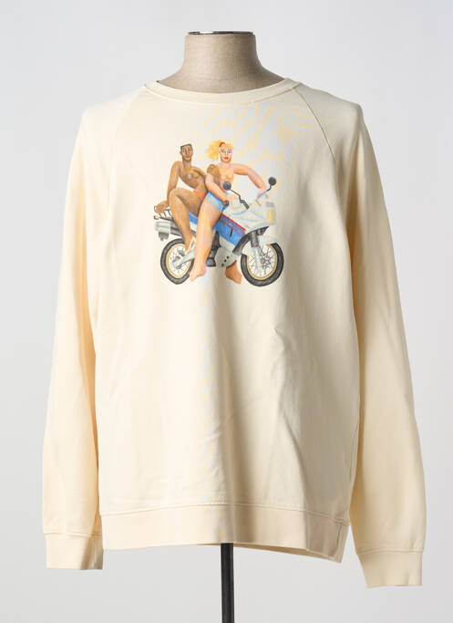 Sweat-shirt beige OLOW pour homme