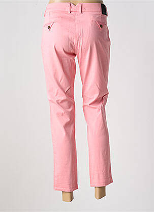 Pantalon 7/8 fermeture zippée sous rabat boutonné rose LA CIBLE ROUGE femme