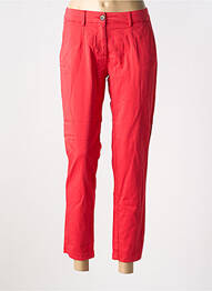 Pantalon 7/8 fermeture zippée sous rabat boutonné rouge LA CIBLE ROUGE femme