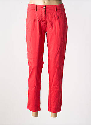 Pantalon 7/8 fermeture zippée sous rabat boutonné rouge LA CIBLE ROUGE femme