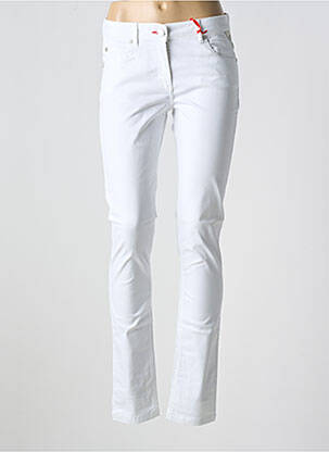 Pantalon slim poches blanc LA CIBLE ROUGE femme