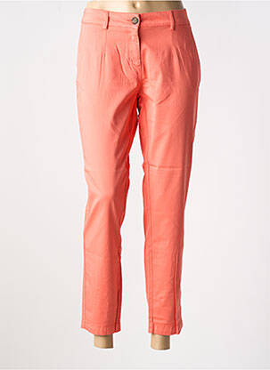 Pantalon 7/8 fermeture zippée sous rabat boutonné orange LA CIBLE ROUGE femme
