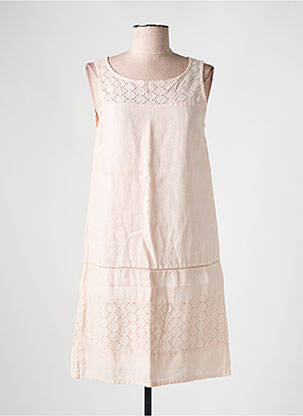 Robe mi-longue sans manche sans manche rose LA FEE MARABOUTEE femme