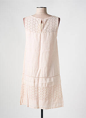 Robe mi-longue sans manche sans manche rose LA FEE MARABOUTEE femme