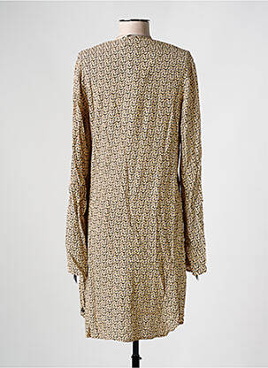 Robe mi-longue imprimé fantaisie manches longues noir SCOTCH & SODA femme