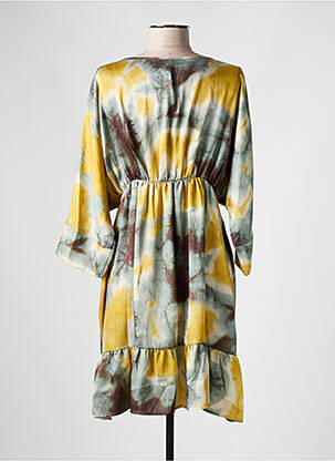 Robe courte manches longues manches longues jaune IMPERIAL femme