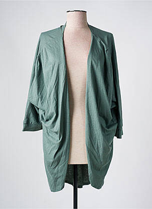 Gilet manches longues maille fine vert MA(E)VY femme