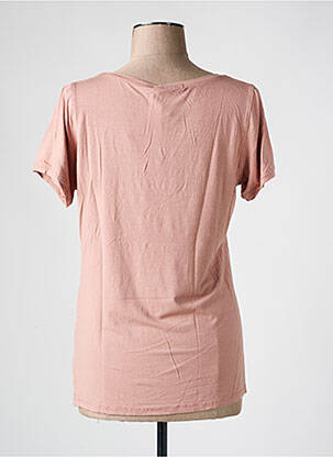 T-shirt coupe cintrée manches courtes rose LA FEE MARABOUTEE femme