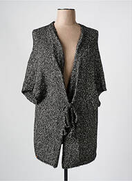 Gilet manches courtes maille tricot gris MA(E)VY femme