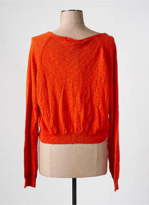 Gilet manches longues coupe cintrée orange LA FEE MARABOUTEE femme
