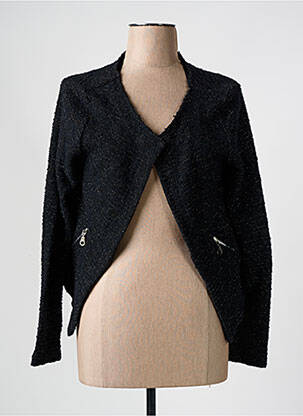 Veste casual coupe cintrée noir LA FEE MARABOUTEE femme